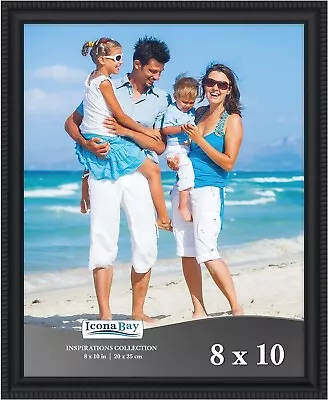 Icona Bay 8x10 Black Picture Frame Beautifully Detailed Molding Contemporary... • $8.85