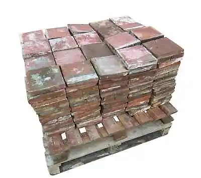 Batch Of 240 Reclaimed Terracotta Quarry Floor Tiles - Quarries Flooring - Red • £710