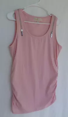 Womens Michael Kors Pink Tanktop With Shirred Sides Size L • $10