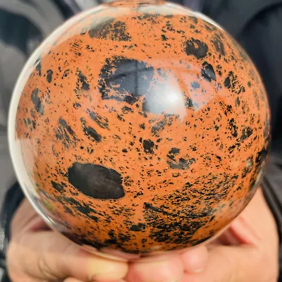 Natural Red Mahogany Obsidian Quartz Crystal Sphere Ball Healing 1260g • $46.87