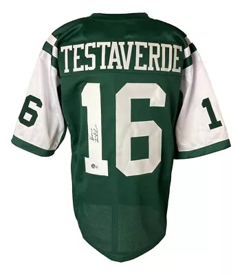 Vinny Testaverde Signed New York Jets Jersey (Beckett) #1 Overall Draft Pk 1987 • $139.95