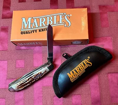 Knife By MARBLES 3-Blade Folding Knife New In Original Box With Case. # MR 106 • $57