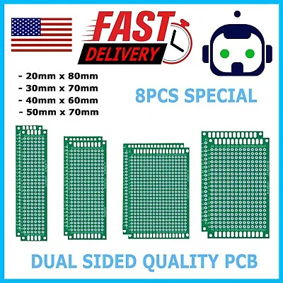 Double Side Universal PCB Prototype Board Printed Circuit Protoboard DIY Solder • $8.99