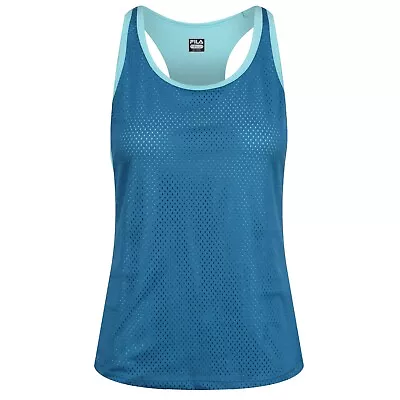 FILA Racerback Gym Vests New Womens Sleeveless Sports Active Fitness Tank Tops • £6.99