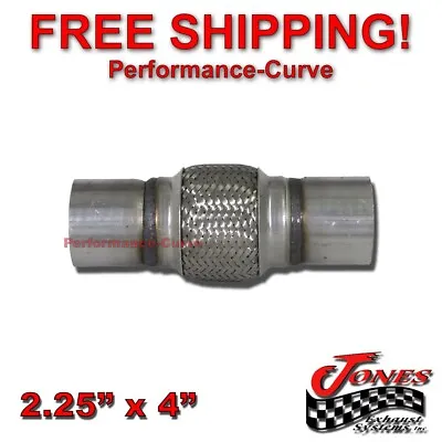 2.25  X 4  Exhaust Flex Pipe Tube Custom Heavy Duty Stainless Steel Triple Ply • $15.95