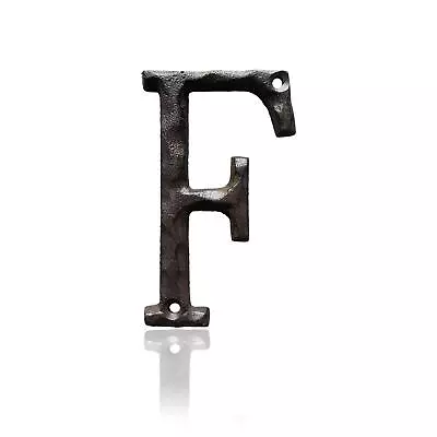 House Letters-5 Inch High Rustic Metal Iron Address Numbers & Letter Letter F • $12.35