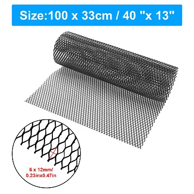 40''x13'' Aluminum Mesh Grill Cover Car Bumper Fender Hood Vent Grille Net Black • $14.98