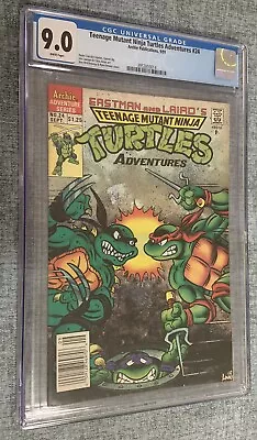 CGC 9.0 Teenage Mutant Ninja Turtles Adventures #24 Archie 9/91 • $51