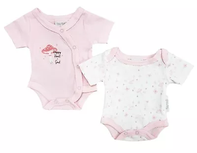 Prem Preemie Premature Baby Girl Bodysuit Vest 2 Piece Starter Set • £8.95