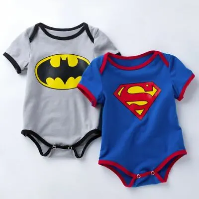 Baby Boys Clothes Superman Batman Romper Jumpsuit Short Sleeve Bodysuit Superbab • $15.95