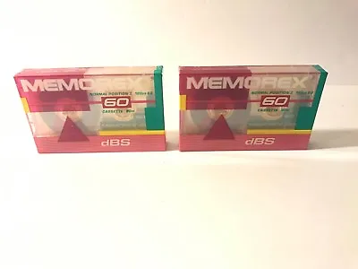 New Memorex DBS 60 Cassette Tape Lot Of 2 E9 • $6.51