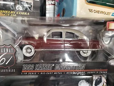 Highway 61 1953 Kaiser Manhattan Ivory Two Tone Used In Box 1:18 Scale Diecast  • $225