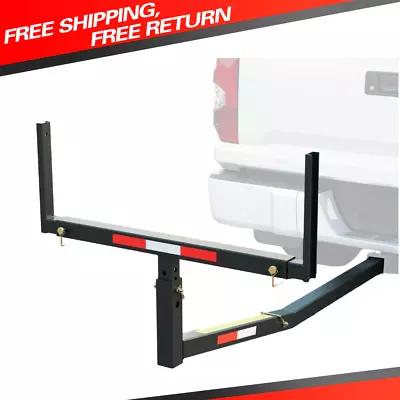 Pick Up Truck Bed Hitch Extender Extension RACK Canoe Boat Kayak Lumber W/flag • $54.40