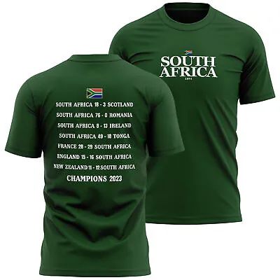 South Africa Champions T Shirt Mens Shirt Rugby Sports Event Him Rugga Cup Ch... • £16.99