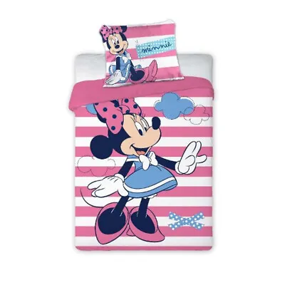 Disney Minnie Mouse Baby Toddler Bedding Set 100% COTTON Bed Set Cute Pink • £15.99