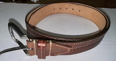 Martin Dingman Belt 38 Crocodile Grain Leather Handmade Mens • $34.99