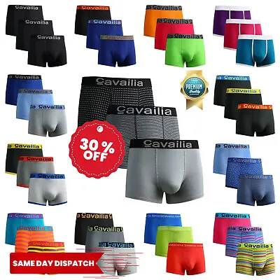 Mens Boxer Shorts Designer Underwear Classic Sports Soft Cotton Trunks Pack 3-12 • £18.99