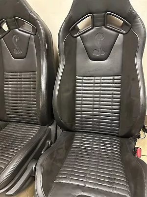 2005-2014 Ford Mustang Gt500 Oem Recaro Black Leather  Performance  Front Seats • $5500
