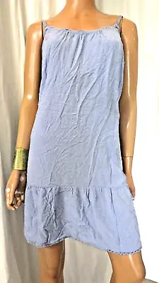 Motherhood Size Xl Blue Woven Nursing Nightgown Bust 40 To 46 Euc • $10.99