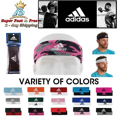 Adidas Reversible Headband Sweatband Tennis Running Training Cotton Womens Mens  • $15.74