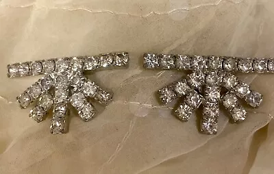 Vintage Silver Tone And  Rhinestone Shoe Clips • $15