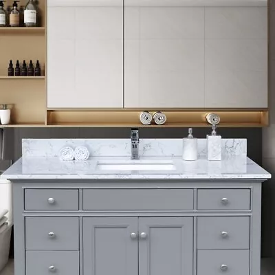 49 X 22  Bathroom Stone Vanity Top With Ceramic Sink And Backsplash • $501.76