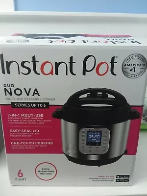  OPEN BOX Instant Pot Duo Nova 6-Quart 7-in-1 Multi Pressure Cooker Never Used • $50