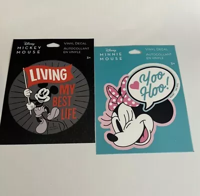 Disney Vinyl Decal 2pc Set Mickey Mouse-Minnie Mouse  • $8