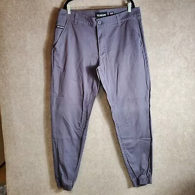 Ecko Unltd Grey Joggers Mens Size 36 Pants Cargo Tapered Elastic Drawstring • $14.99