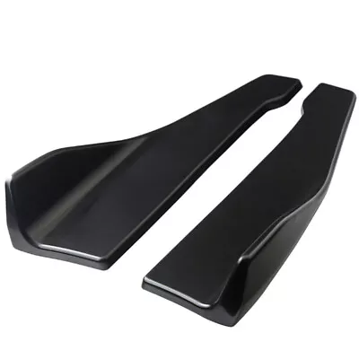 2PC 48cm Universal Black Side Skirt Rocker Splitters Winglet Canard Diffuser • $26