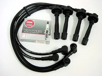 Honda Del Sol B16 Spark Wires Ngk Vpower Plugs Black • $46.88