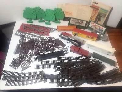 Vintage Tyco Train Lot - Cars Trees Fence Signs Track 1970s • $44.95