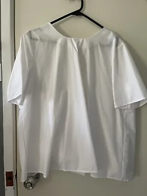$5 • Buy ASOS Design Oversized White Blouse Size 14