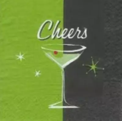 Bachelorette / Hens Night Party Supplies Martini Cheers Beverage Napkin (Pk.16) • $6.95