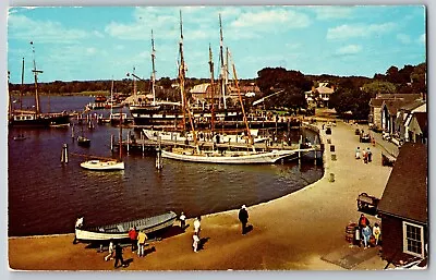 Connecticut CT - Mystic Seaport A Living Maritime Museum - Vintage Postcard • $4.44