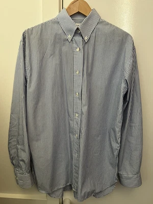 $60 • Buy Scanlan Theodore 6 Classic Blue/white Button-down Wrap Shirt