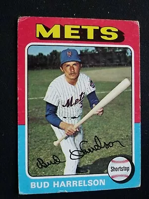 1975 Topps Baseball Card #  395 Bud Harrelson - New York Mets • $1.49