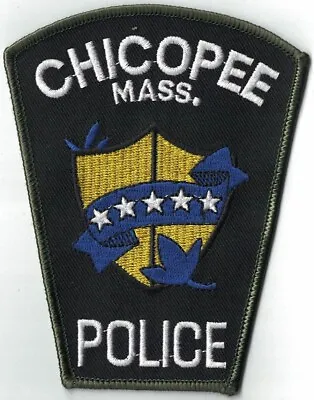 Chicopee Police Mass. Green Border Police Patch Massachusetts • $6.99