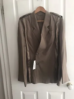 A.F.Vandevorst Taupe Runway Silk Blazer BNWT. RARE . EU 36 /IT42. • $550