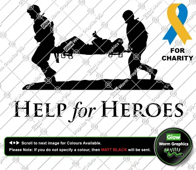 Help For Heroes Charity Soldier Military Window/Bumper/Car Sticker Vinyl Decal • £2.99