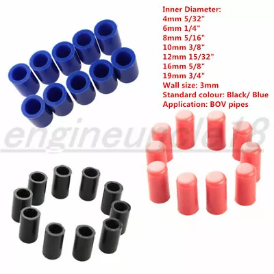 $5.79 • Buy 10PCS 4mm 6 8 10 12 16 19 Silicone Hose Blanking Cap Intake Vacuum Bung Plug Cap