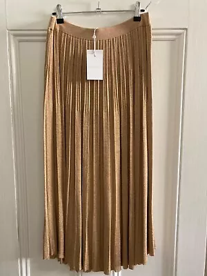 Zimmermann BRAND NEW Anneke Rib Mid Knit Skirt Gold BRAND NEW Size 3 • $300
