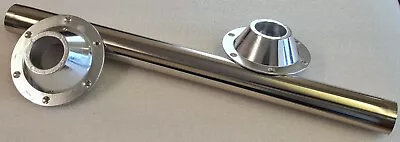 £37.95 • Buy CHROME ISLAND TABLE LEG SET (2 X CONIC) Campervan Caravan Horsebox Motorhome Vw