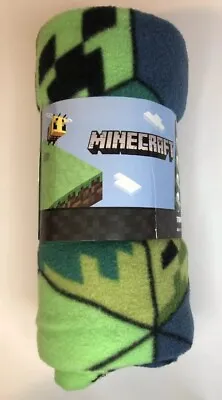 Minecraft Warm Soft Fleece Throw Kids/ Teens Travel Blanket 40 X50  Green~ New • $14.40