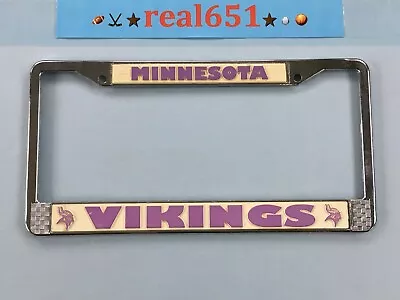 NFL Minnesota VIKINGS License Plate Cover | New Metal Frame  • $13.99