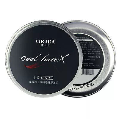 VIKADA Matte Hair Styling Wax Men Hair Styling Mud Strong Hold Non Greasy J0P9 • $5.74