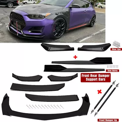 For Hyundai Veloster Front Rear Bumper Lip Spoiler Splitter Body Kit Side/ Skirt • $55.99