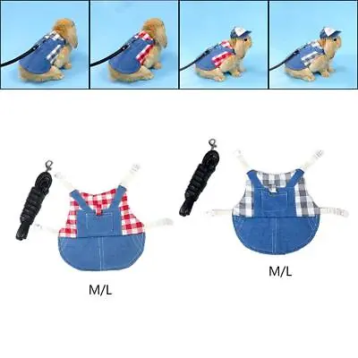 Rabbit Harness Soft Leash Set Clothes For Walking Ferret Pet • £8.86