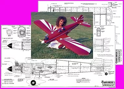 Model Airplane Plans (RC): Great Planes SUPER SPORTSTER 90 72  For .90-1.20 • $29