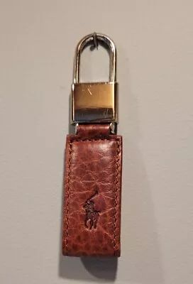  Polo Ralph Lauren Brown Leather Pony Key Chain Fob • $25